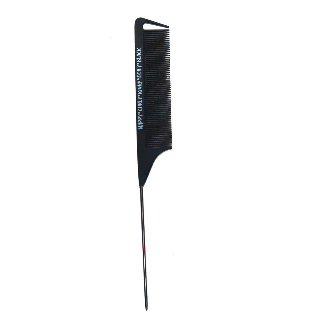 "Nappy, Curly, Kinky, Coily, Black" Parting Comb