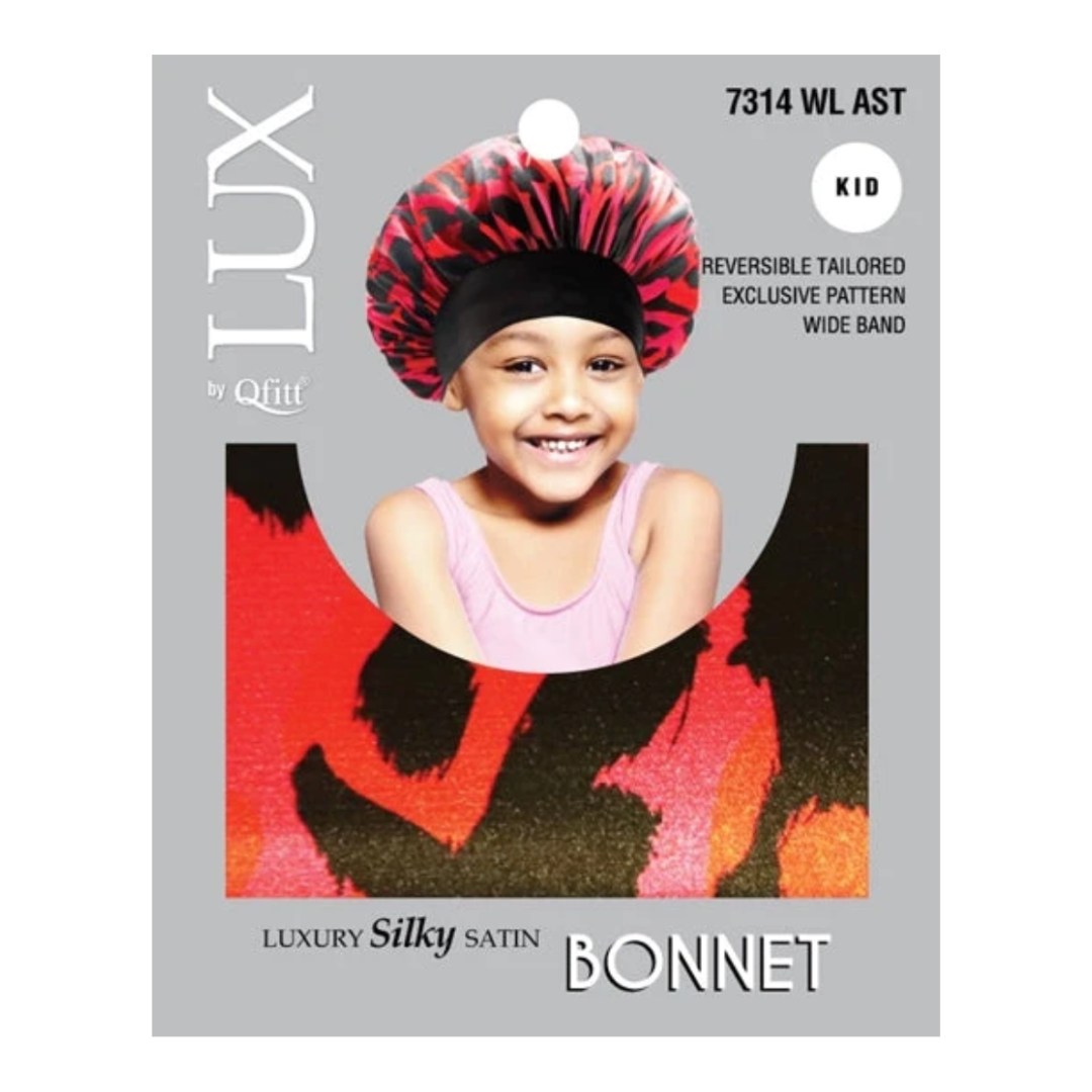 Kids Luxury Silky Satin Reversible Bonnets