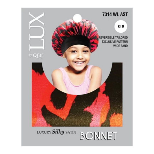 Kids Luxury Silky Satin Reversible Bonnets