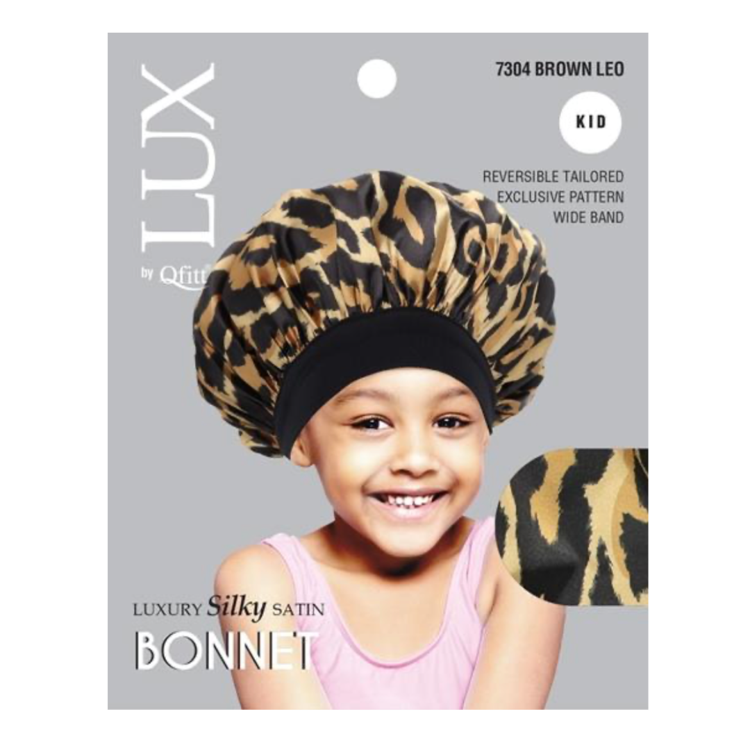 Kids Luxury Silky Satin Reversible Bonnets
