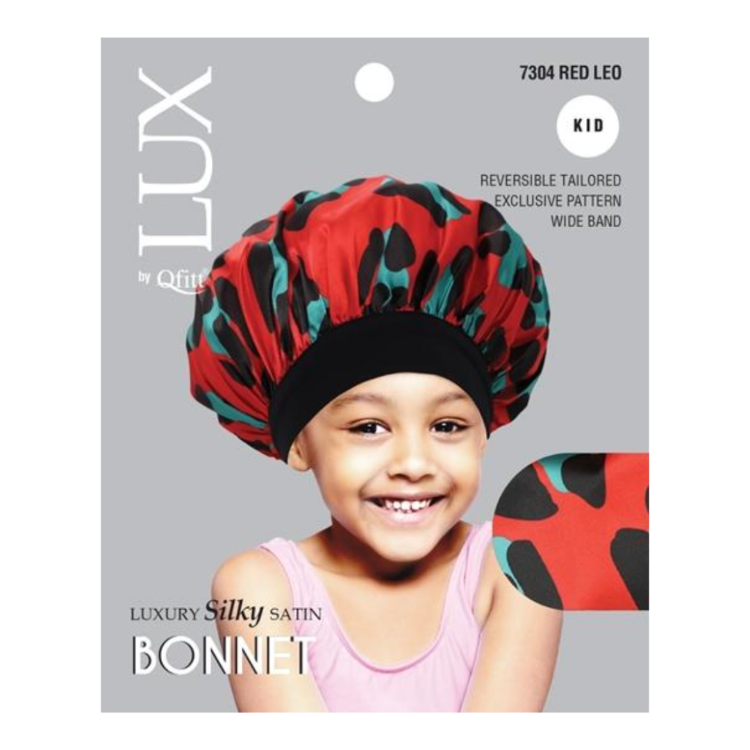 Kids Luxury Silky Satin Reversible Bonnets
