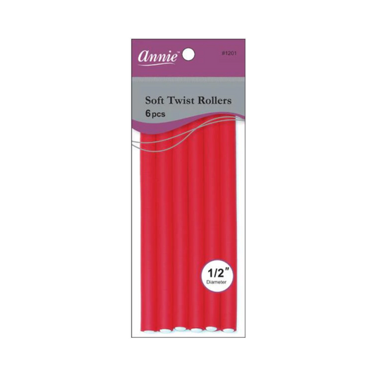 1/2in. Soft Twist Rollers: Red