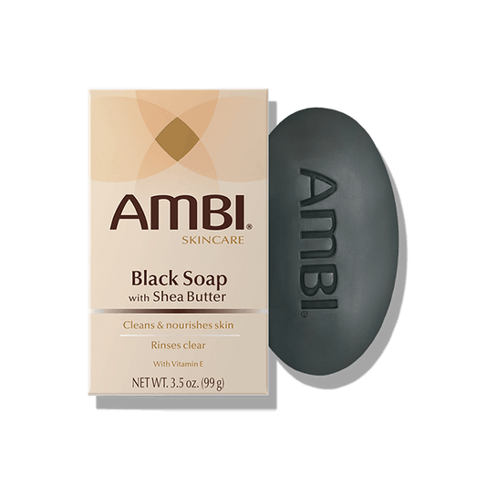 AMBI Black Soap Bar w| Shea Butter - 3.5 oz